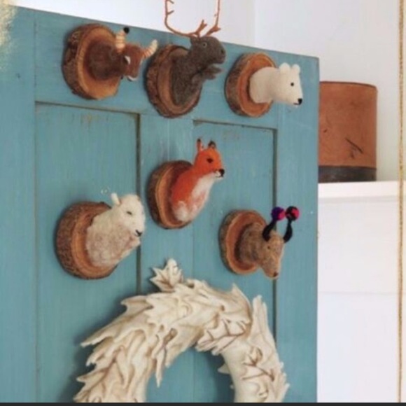Anthropologie mini felted taxidermy FULL SET - Picture 3 of 3